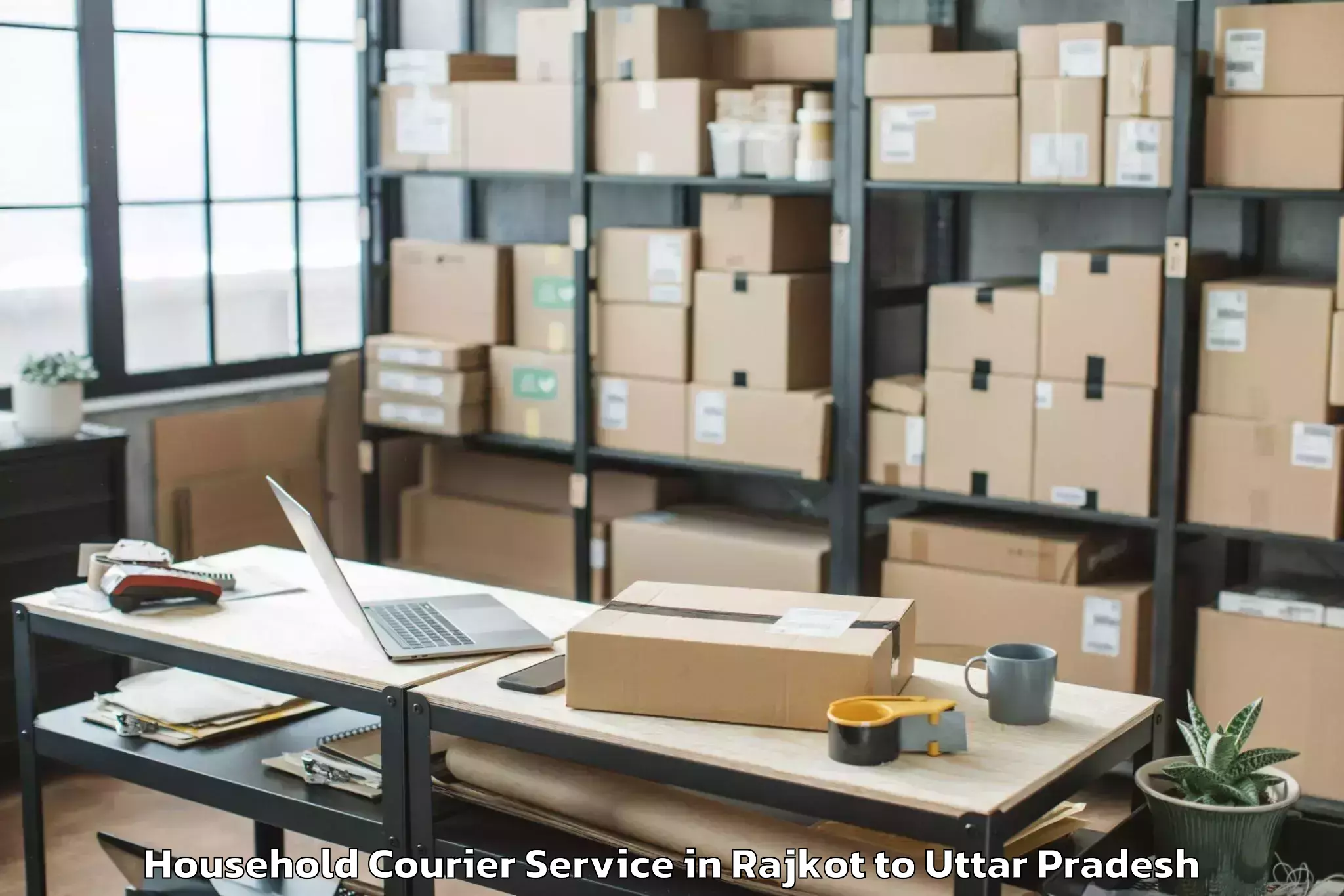 Quality Rajkot to Garhmuktesar Household Courier